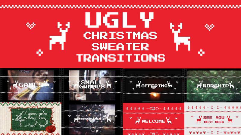 Ugly Christmas Sweater Video Transition Pack